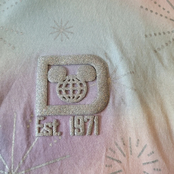 Disney Women's •Size Large• Spirit Jersey Pastel tie dye character top - Picture 7 of 10